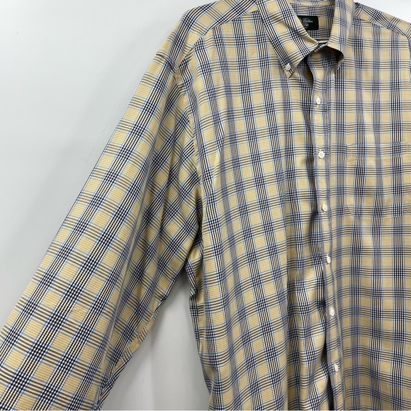Brooks Brothers Country Club Yellow Blue Button Down Shirt XL LONG - Picture 2 of 6